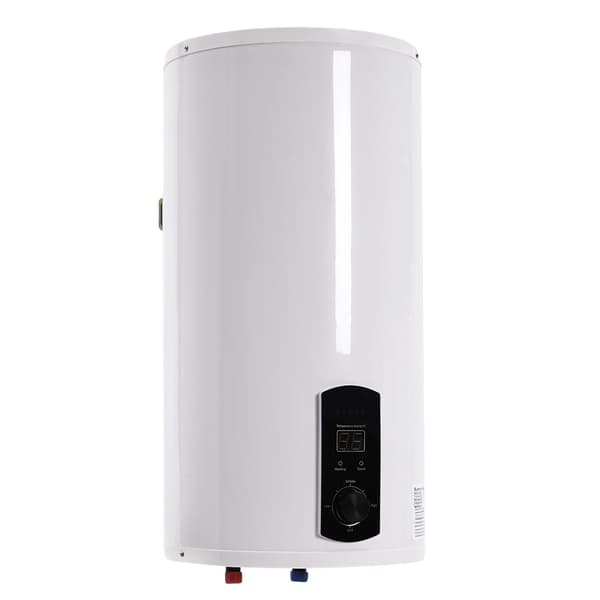 Elektrisk Varmvattenberedare, 50L Kapacitet, Vertikal Montering Design,VIT