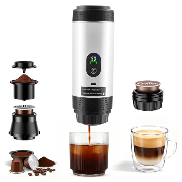 Kapselkaffebryggare, Bärbar Design, Högtrycksbrödning,VIT