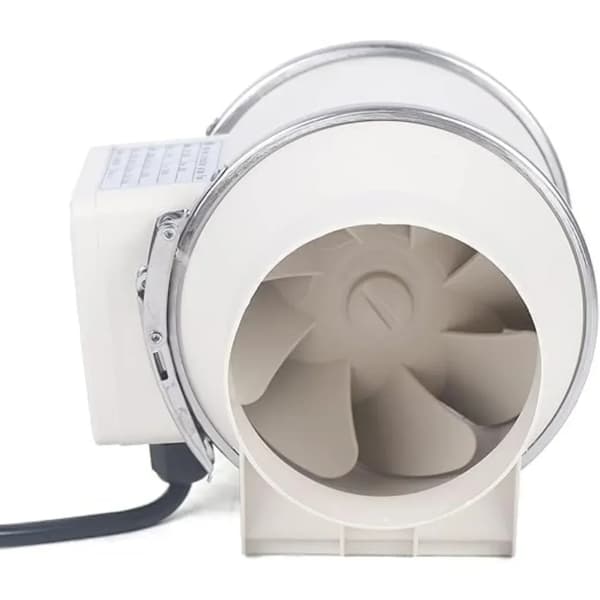 Afbudsventilator, 220 m³/t Luftstrøm, Lavt Støjniveau,HVID
