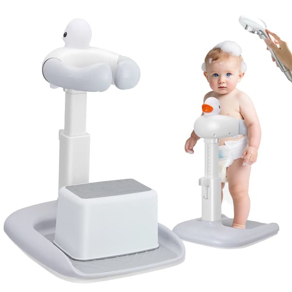 Babybadkarstativ, Justerbar Höjd, Säkerhetsfunktioner, Klar