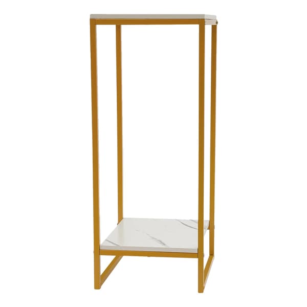 Display Stativ, Robust Smedet Jern, To-Niveau Design,Guld