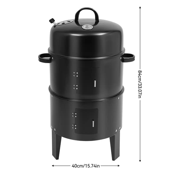 Grill, Multifunktionell Matlagning, Justerbart Spjäll, svart