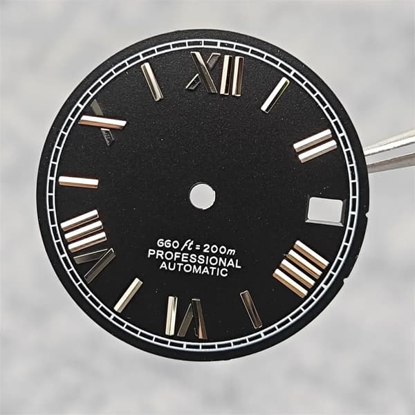 Urskive, Romersk Tal Dial, Rustfrit Stål Konstruktion,sort