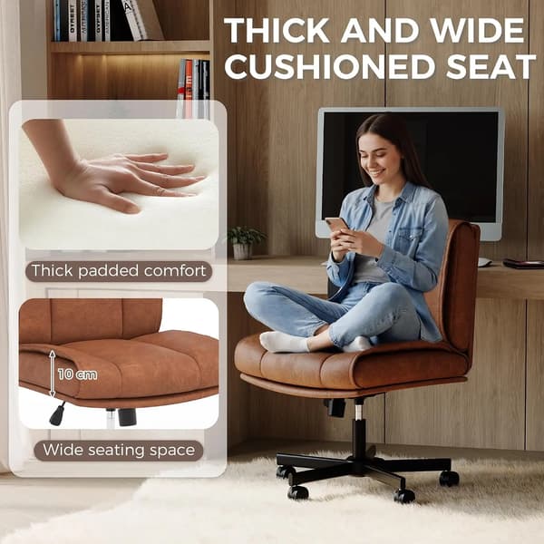 Kontorstol, Justerbar Højde, Ergonomisk Design,Brun