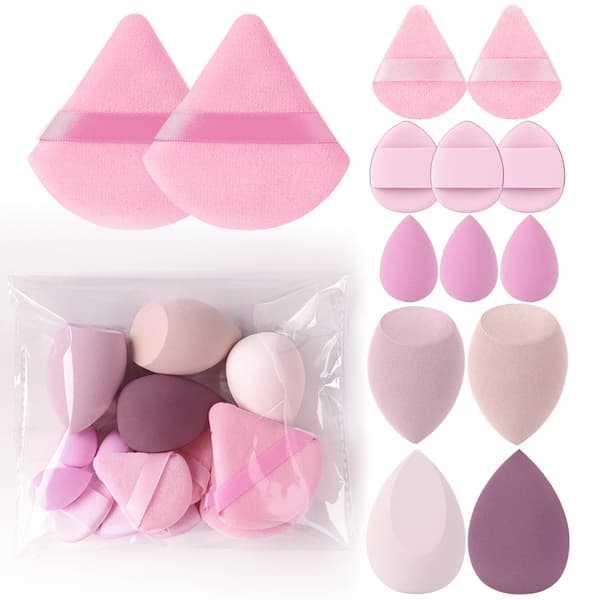 Makeupbørstesæt, Bløde syntetiske børster, Alsidig anvendelse,Pink