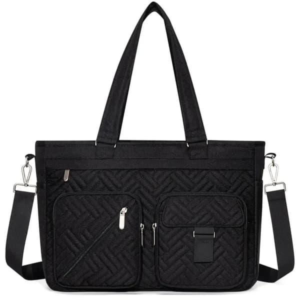Tote Bag, Rummelig Design, Organiserede Rum,sort