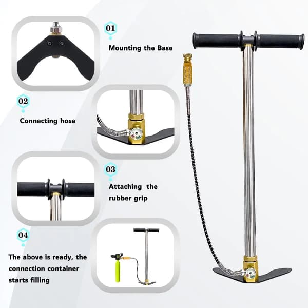 Handpump, 4500 psi, Manuell drift,3-stegs