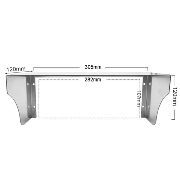Stikdæksel, Rustfrit Stål, Vejrbestandigt Design,305mm