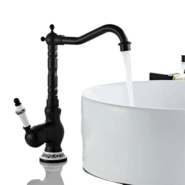 Badeværelsesarmatur, Holdbar Messingkonstruktion, Nem Installation,sort, Messing