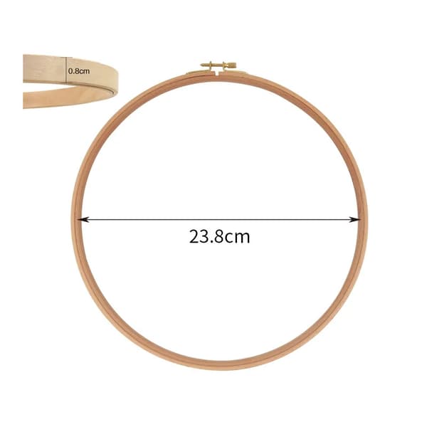 Broderiramset, Bokträ, Lätt och Hållbart,1st-d, 9tum