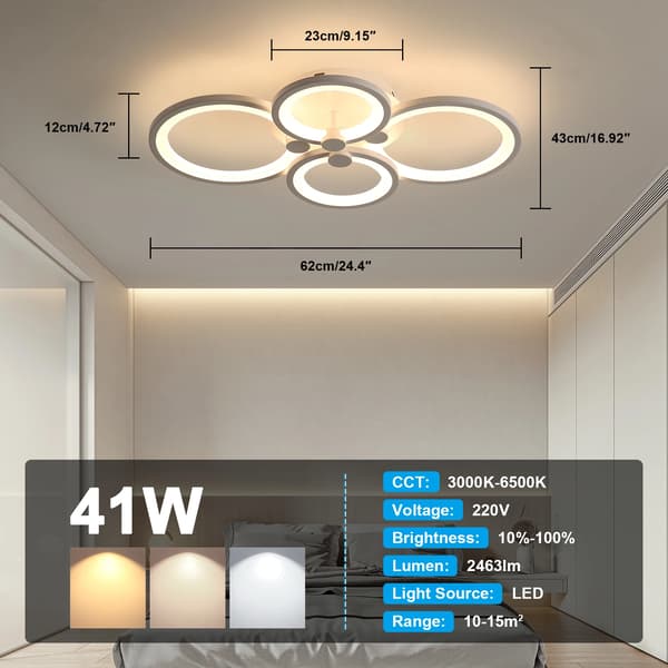 Loftlampe, LED, Justerbar Lysstyrke,HVID