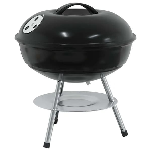 Kolgrill, Legerat stål konstruktion, Avtagbar askkopp,svart