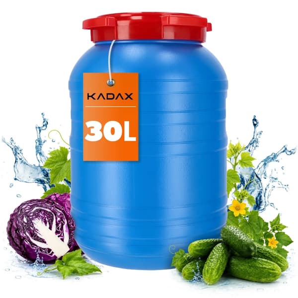 Plastfat, 30 Liters Kapacitet, Ergonomisk Design,Blå