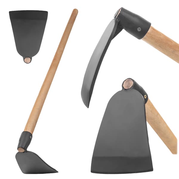 Hacka, Stålmaterial, 18 cm Längd, 15 cm Bredd, Kompatibel för Trädgårdsarbete, Effektiv Jordpenetration