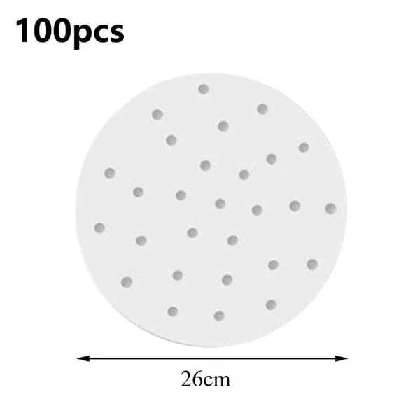 Ångbåtar, 100 st, Non-stick bambupapper,rund 26CM