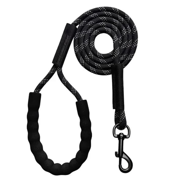 Hundesnor, Holdbart Materiale, Reflekterende Sikkerhedsfunktion,8mm x 20m-a, sort-b