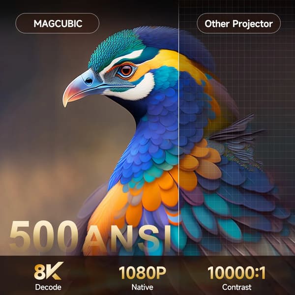 Projektor, 500 ANSI Lumen, Trådløs Forbindelse,HY320F