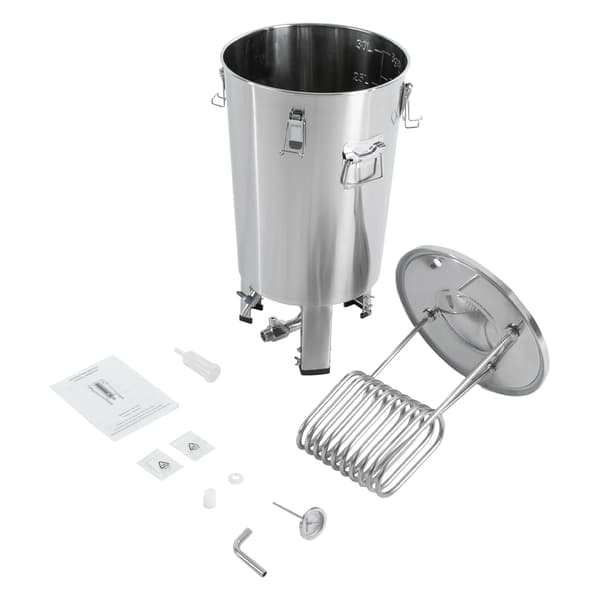 Fermenteringstank, 304 rostfritt stål, 32L kapacitet,Silver