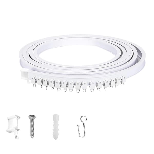 Gardinstangsystem, Fleksibelt Design, Holdbar PVC Konstruktions,7Meter(22.9FT)