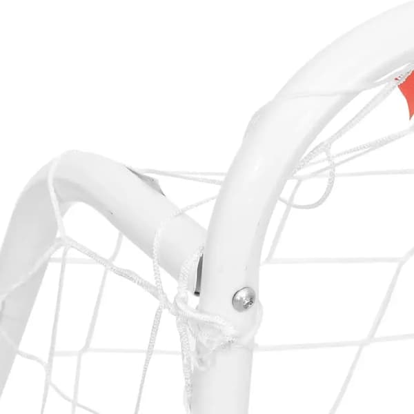 Fodboldmål, Holdbar Stålramme, Bærbart Design,Hvid