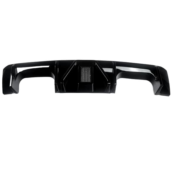 Bageste kofanger diffuser, LED lys, glans sort,Glansende Sort