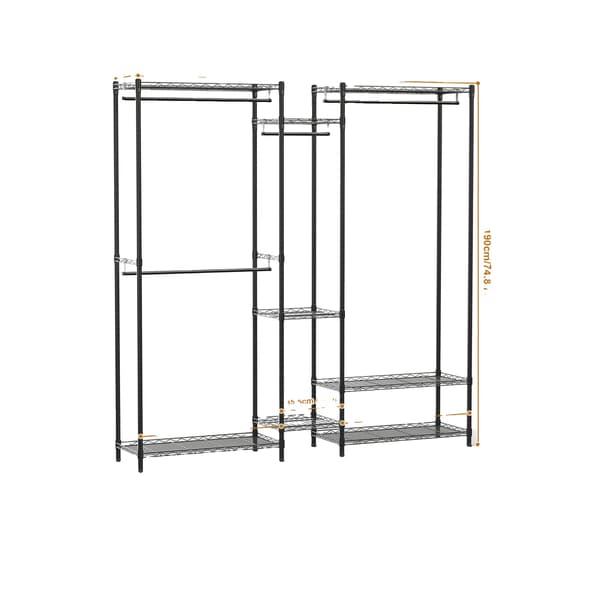 Tøjstativ, Heavy Duty, Modulært Design,sort