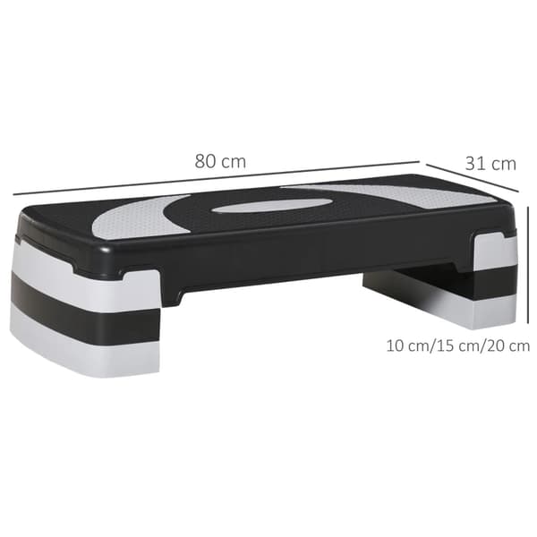 Steg, Halkfri Yta, Höjdjusterbar, Mått 80x31 cm, Stöder 150 kg, Lättviktsdesign