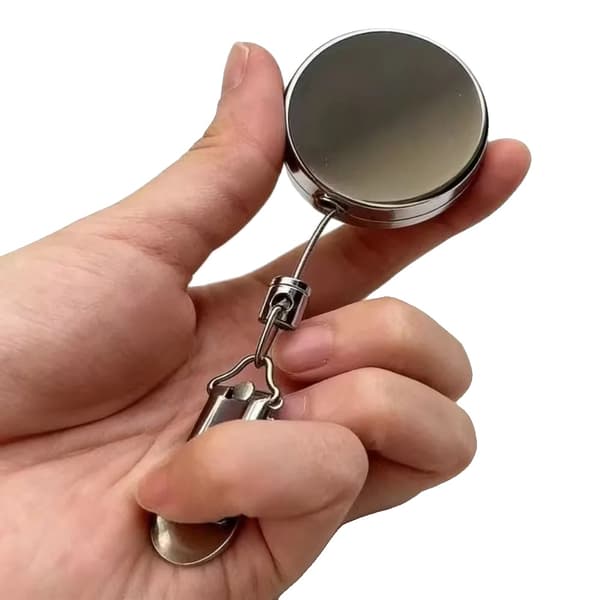 Håndklædeklips, Automatisk Tilbagetrækning, Vægmonteret Design,1PC Sølv