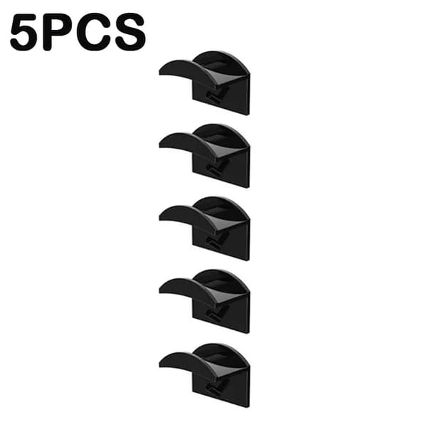 Hattorganisatör, 5 krokar, väggmontering,XL-b, 5st svart