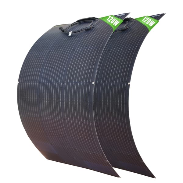 Flexibel solpanel, hållbar konstruktion, hög effektivitet,2st 120w panel