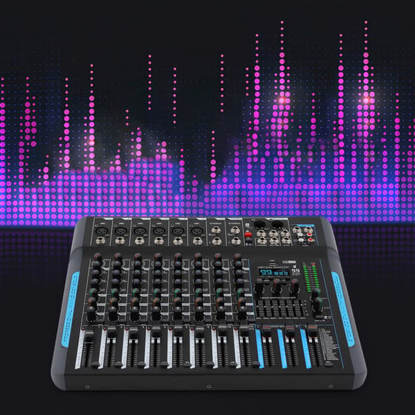 Analog Mixer, 10 Kanaler, DSP Effekter,svart