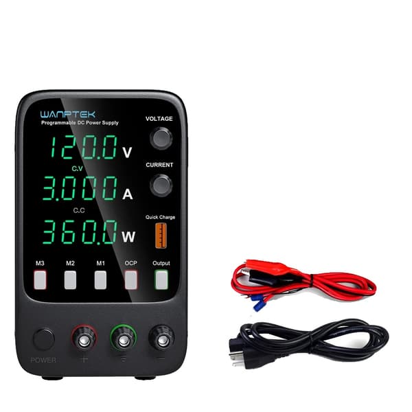 Strömförsörjning, Justerbar Spänning, Digital Display,Minne 120V 3A