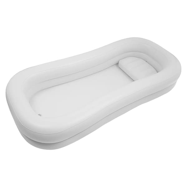 Oppustelig Badekar, Dobbeltlag Design, Elektrisk Luftpumpe,HVID