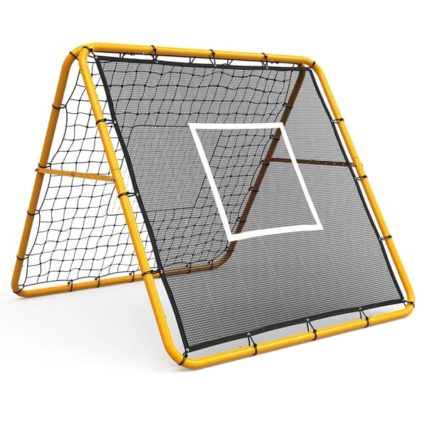 Rebounder Net, Justerbar Vinkel, Dobbelt-Sidet Træning,Gul