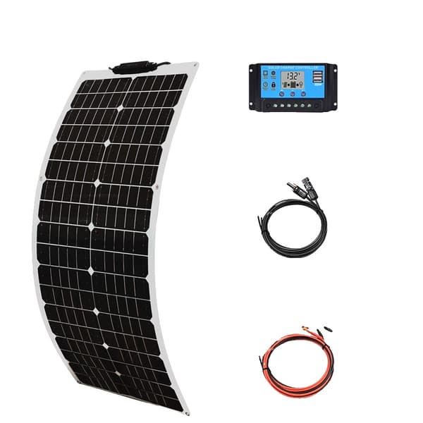 Flexibelt solpanelset, 100W maximal effekt, 21,8V öppet krets spänning,50W PET-panelkit
