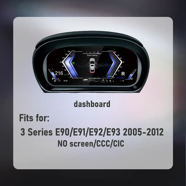 Dashboard Panel, Digital Skærm, Kompatibel med BMW 3 Serie E90 E91 E92 2005-2012,F90