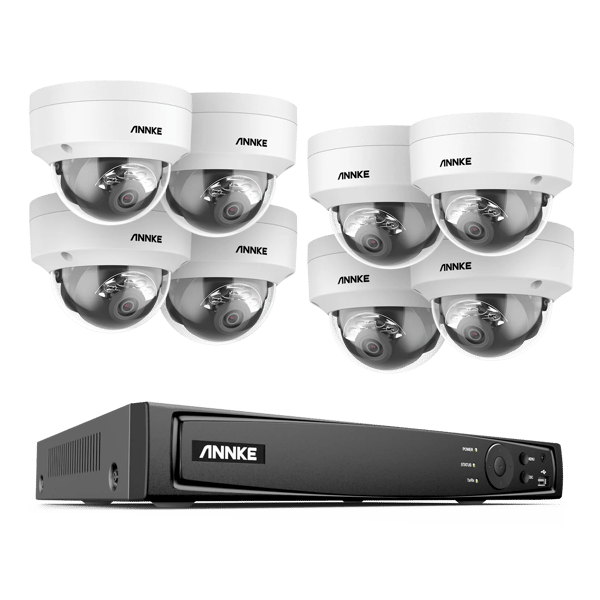 Säkerhetskamerasystem, 4K-upplösning, smart detekteringsteknik,2T, 8CH NVR 8Pcs Kamera-a