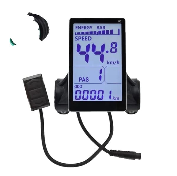 LCD-skærm, E-cykelkompatibilitet, Hastighedsovervågning,sort