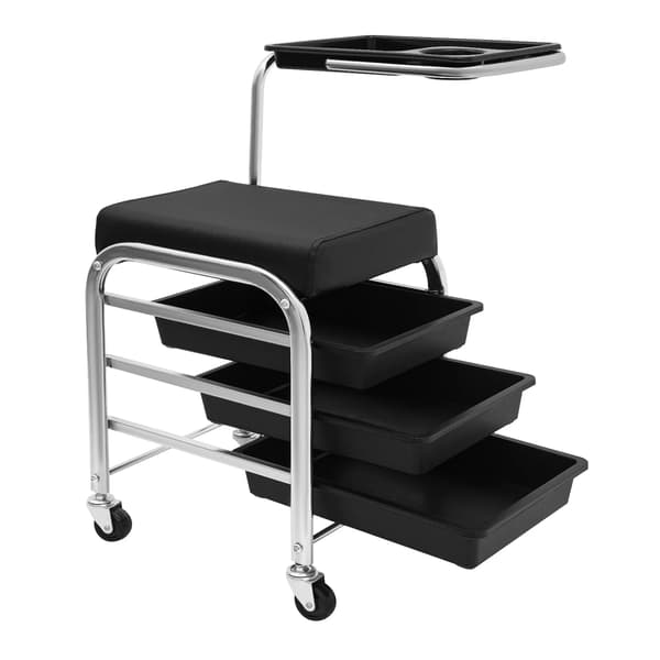 Manicurevogn, Justerbar Højde, Mobil Design,sort
