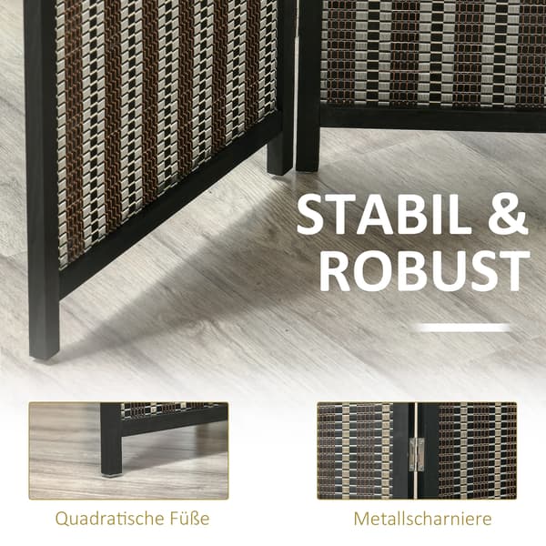 Rummdivider, Fritstående, Moderne Design,180x180cm, sort