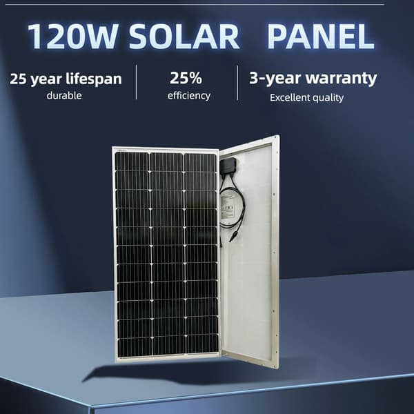 Solpanel, Høj Effektivitet, Holdbart Design,120w 2stk