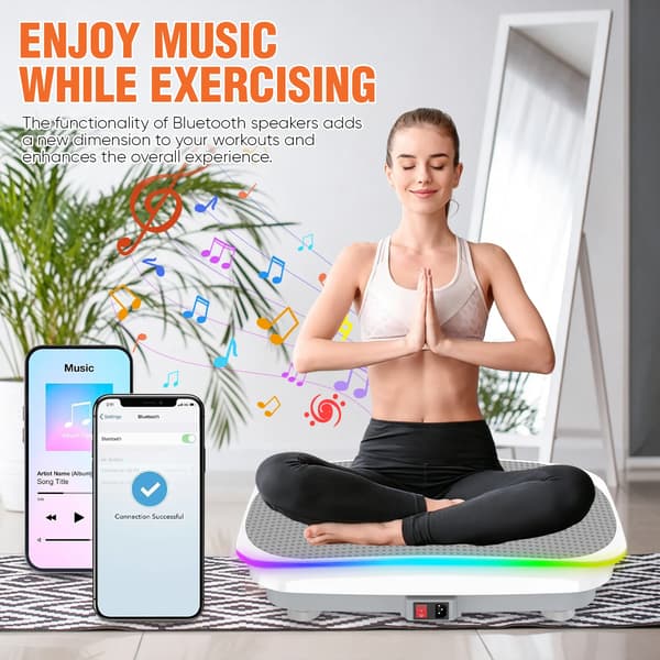 Värähtelylauta, 120 nopeustasoa, Bluetooth-kaukosäädin,Harmaa