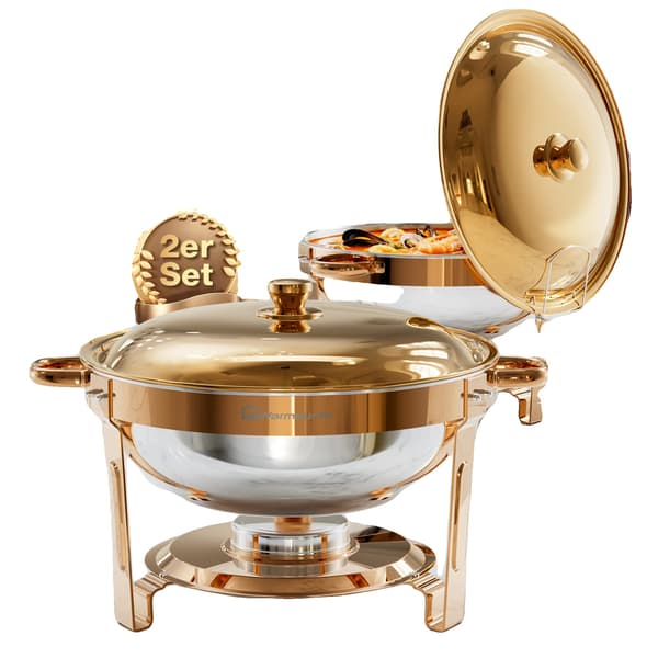 Chafing Dish, 5 Quart Kapacitet, Letvægtsdesign,2Pak
