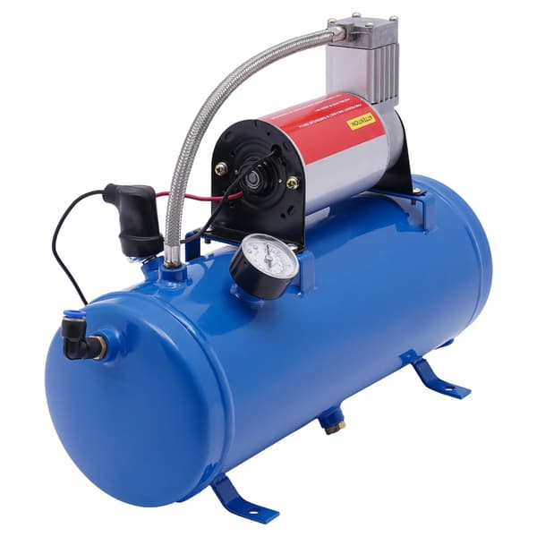 Luftkompressor, Bärbar 12V Inflator, Automatisk Avstängning,Blå