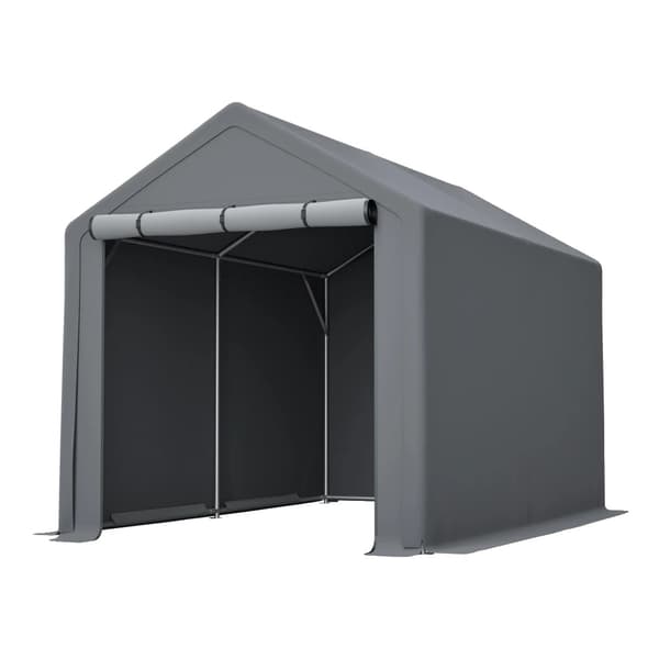 Utomhusförvaringstält, Tåligt tyg, Vattentät design,6x10 FT, Grå