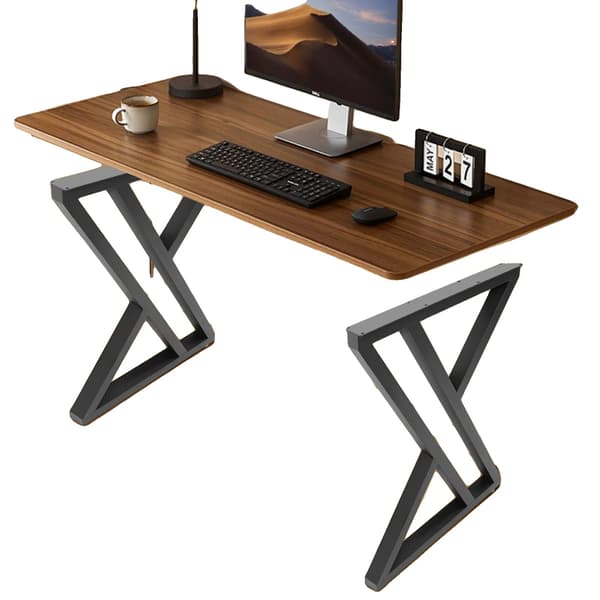 Møbelben, X-formet design, metal konstruktion,sort