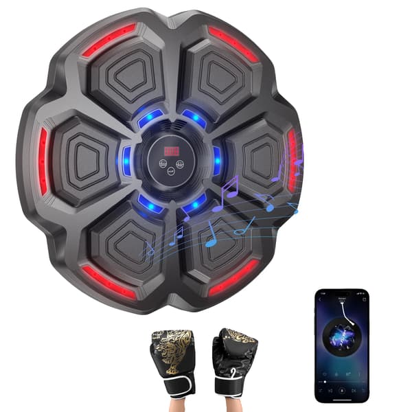 Boxningsmål, Bluetooth-anslutning, Väggmonterad design,svart