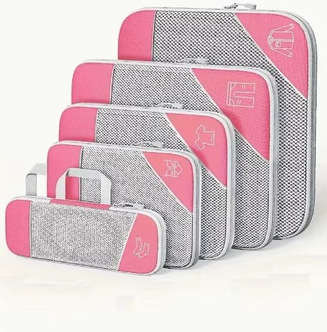 Resepackningskubor, Lättviktsdesign, Platsbesparande kompression,5PCS Röd