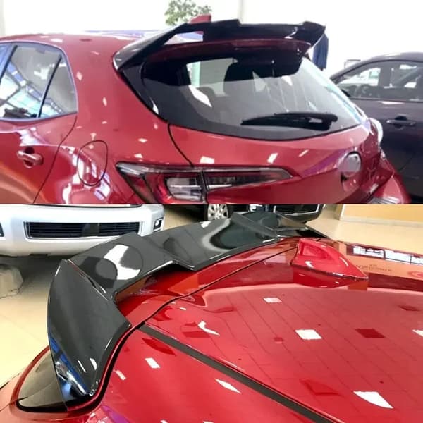 Spoiler, Holdbar ABS-konstruktion, Kompatibel med kompakt hatchback,glansende sort