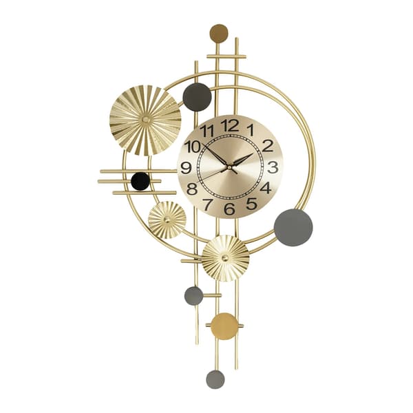 Väggklocka, Modern Design, Tyst Drift,Guld